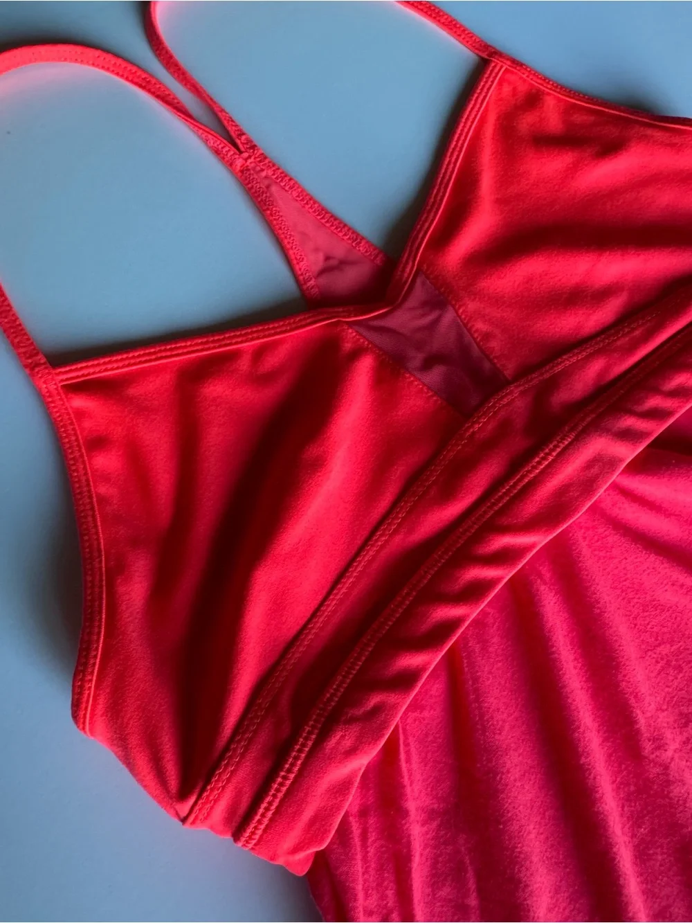 Alo Yoga Neon Pink Coral Strappy Tank Top Built in Bra